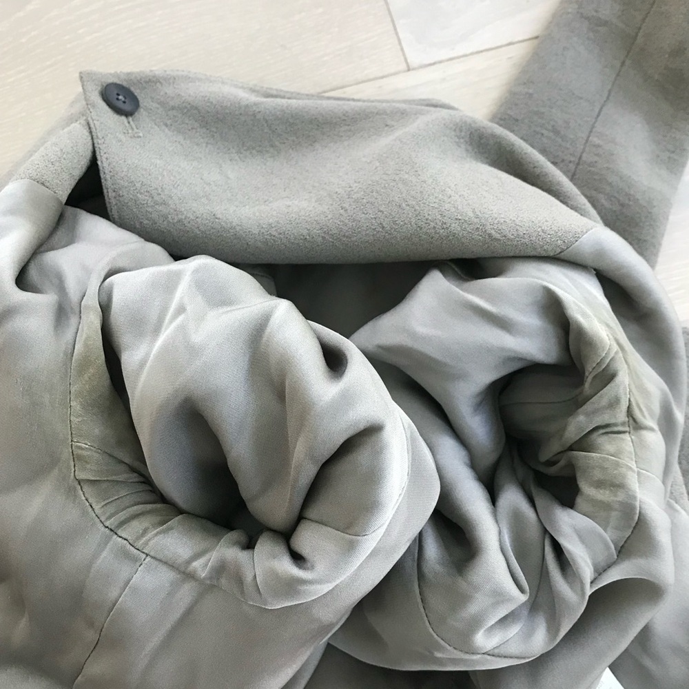 Helmut Lang Grey sugar poly lamb skin moto jacket sz 2 sold out hard to find - Picture 8 of 11